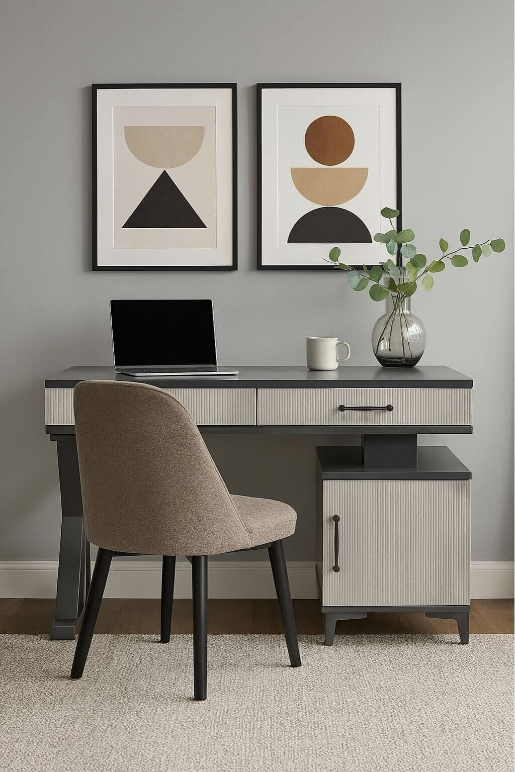 Poyraz Çalışma Masası | MDF Gövde | Ağaç Ayaklar | Şık ve Ergonomik Genç Odası Masası