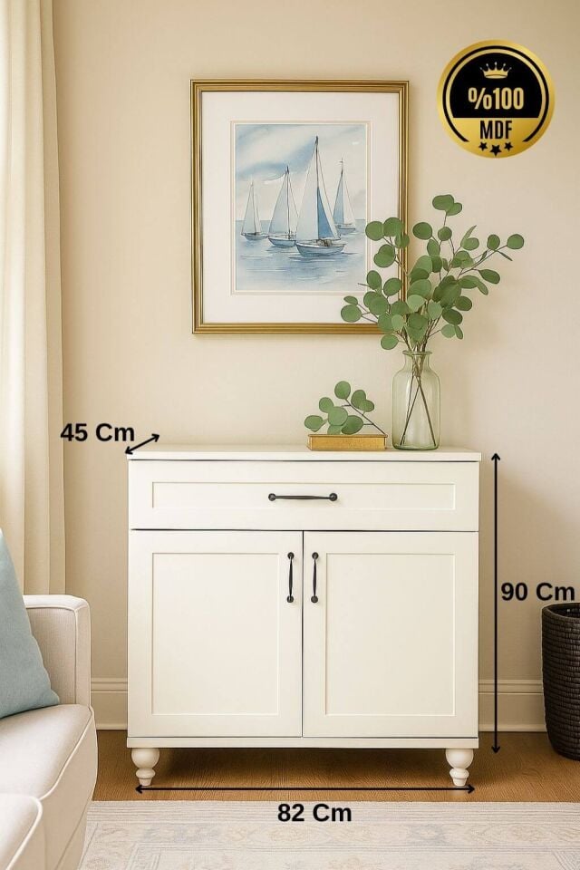 Alin Genç Odası Şifonyer | Kapaklı Model | MDF Kalite | Doğal Ağaç Ayaklı Tasarım