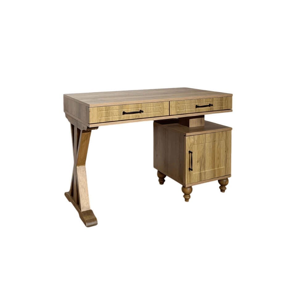 Alin Wood Çalışma Masası | MDF Gövde | Ağaç Ayaklar | Modern ve Kullanışlı Tasarım