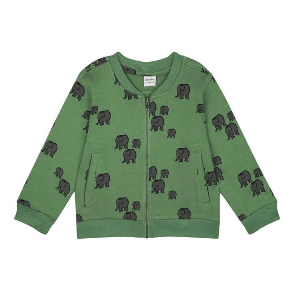 Minik Fil Desenli Ceket – Yeşil | Şık ve Rahat Çocuk Dış Giyim