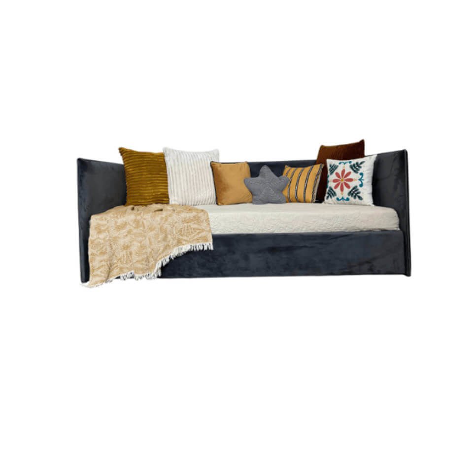 Ege Kadife Daybed | Sağlam Gövde |Estetik Görünüm | Yumuşak Dokulu Şık ve Fonksiyonel Genç Odası Yatak-Oturma Alanı
