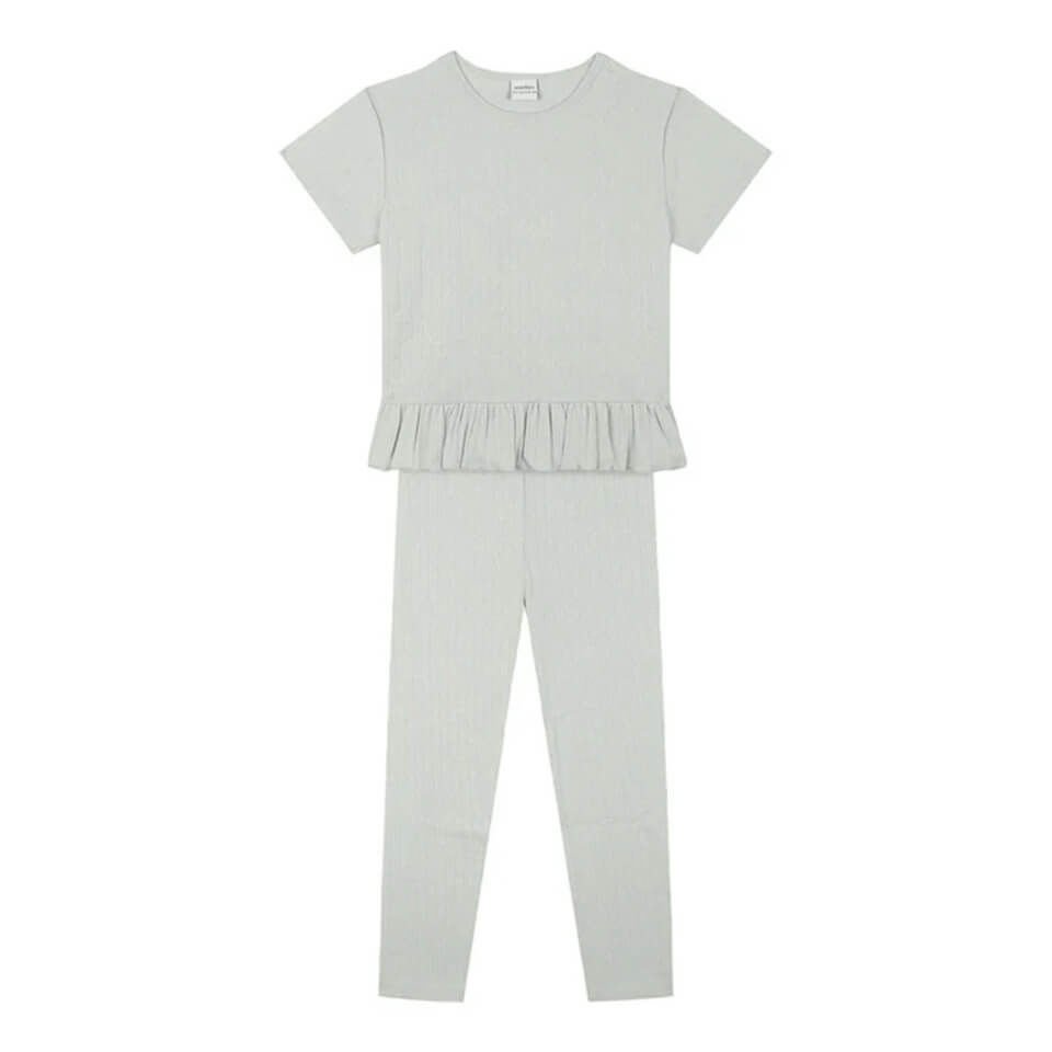 Mint Jakar Kısa Kollu Pijama Takımı – Yeşil | Hafif ve Rahat Uyku Seti