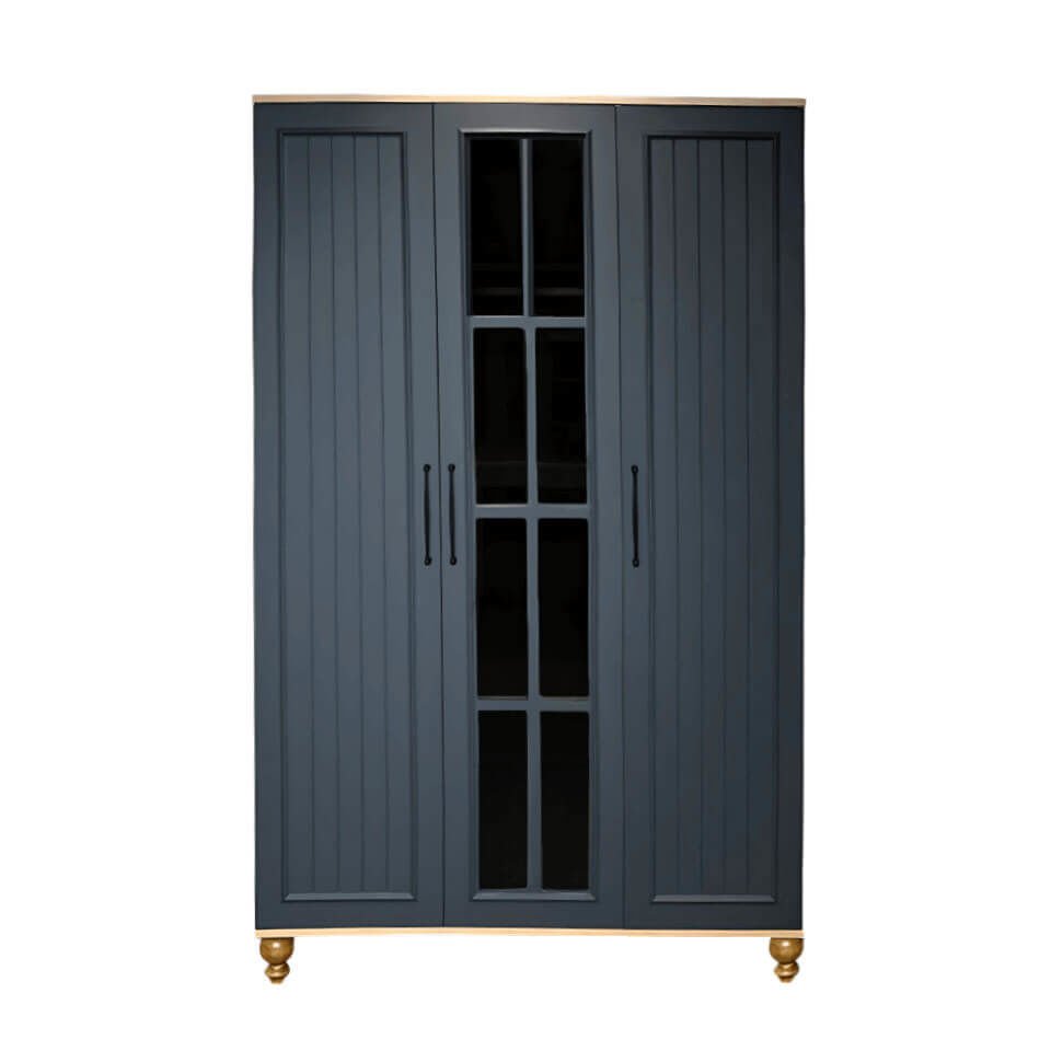 Ozan 3 Kapaklı Dolap | MDF Gövde | Ağaç Ayaklar | Şık ve Fonksiyonel Genç Odası Dolabı