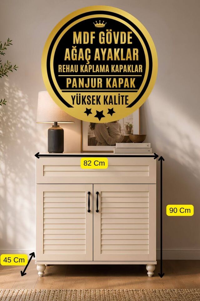 Pera Kapaklı Şifonyer | MDF Gövde | Ağaç Ayaklar | Şık ve Fonksiyonel Genç Odası Şifonyeri