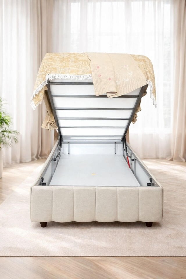 Pera Baza Başlık Seti 100×200 | MDF Başlık| Klasik Baza | Şık ve Dayanıklı Genç Odası Yatak Takımı