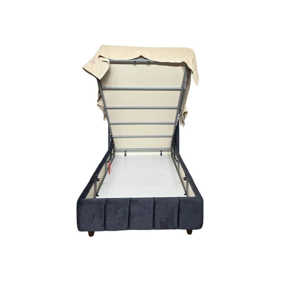 Poyraz Baza Başlık Seti 120×200 | Kadife Başlık | Klasik Baza | Şık ve Dayanıklı Genç Odası Yatak Takımı