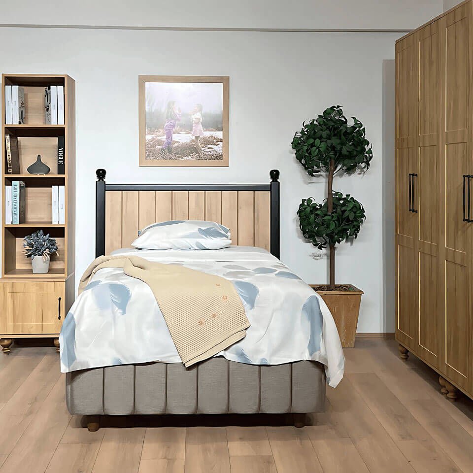 Alin Wood Baza Başlık Set 120*200