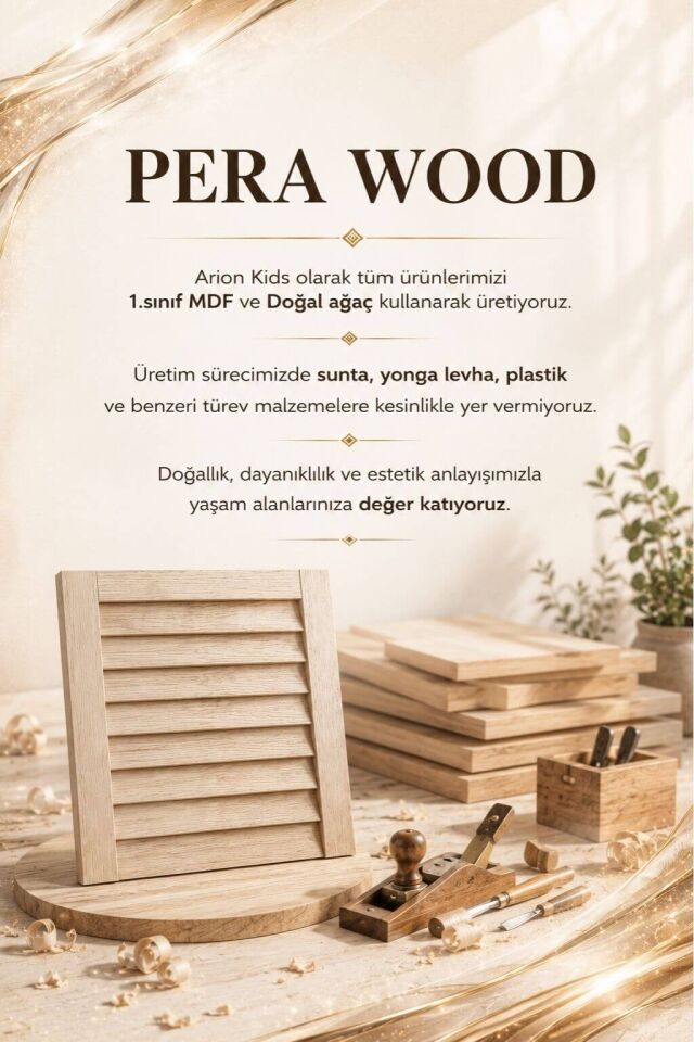 Pera Wood Baza Başlık Seti 120×200 | MDF Başlık| Klasik Baza | Şık ve Dayanıklı Genç Odası Yatak Seti