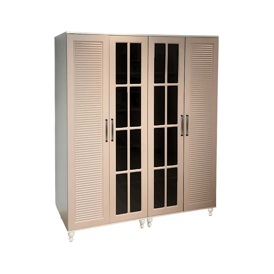 Masal 4 Kapaklı Dolap | MDF Gövde | Ağaç Ayaklar | Geniş ve Şık Genç Odası Gardırop