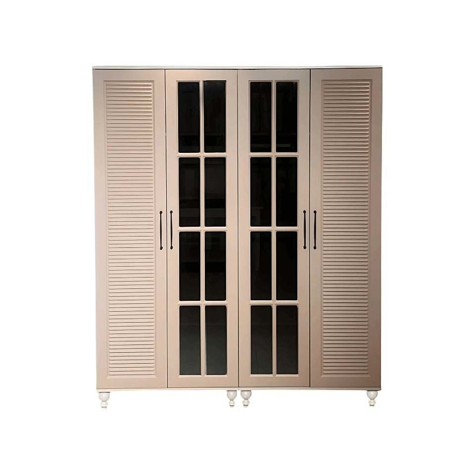 Masal 4 Kapaklı Dolap | MDF Gövde | Ağaç Ayaklar | Geniş ve Şık Genç Odası Gardırop