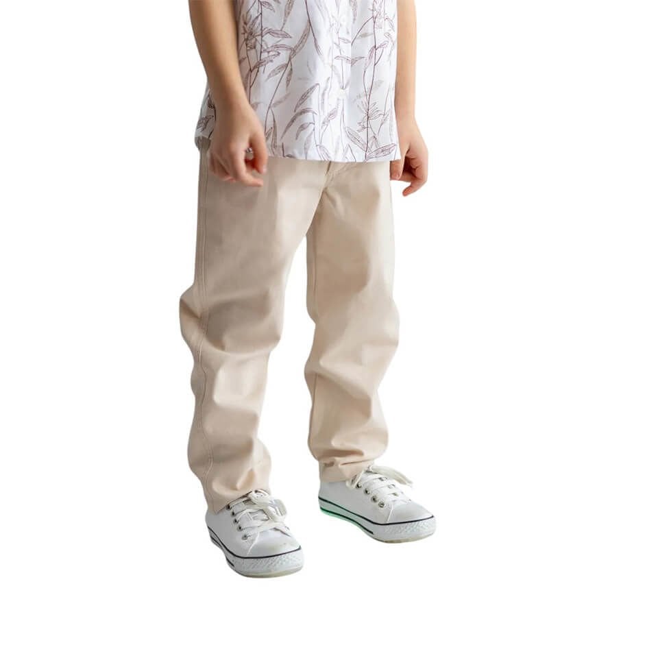 Erkek Çocuk Gabardin Düz Pantolon-Bej