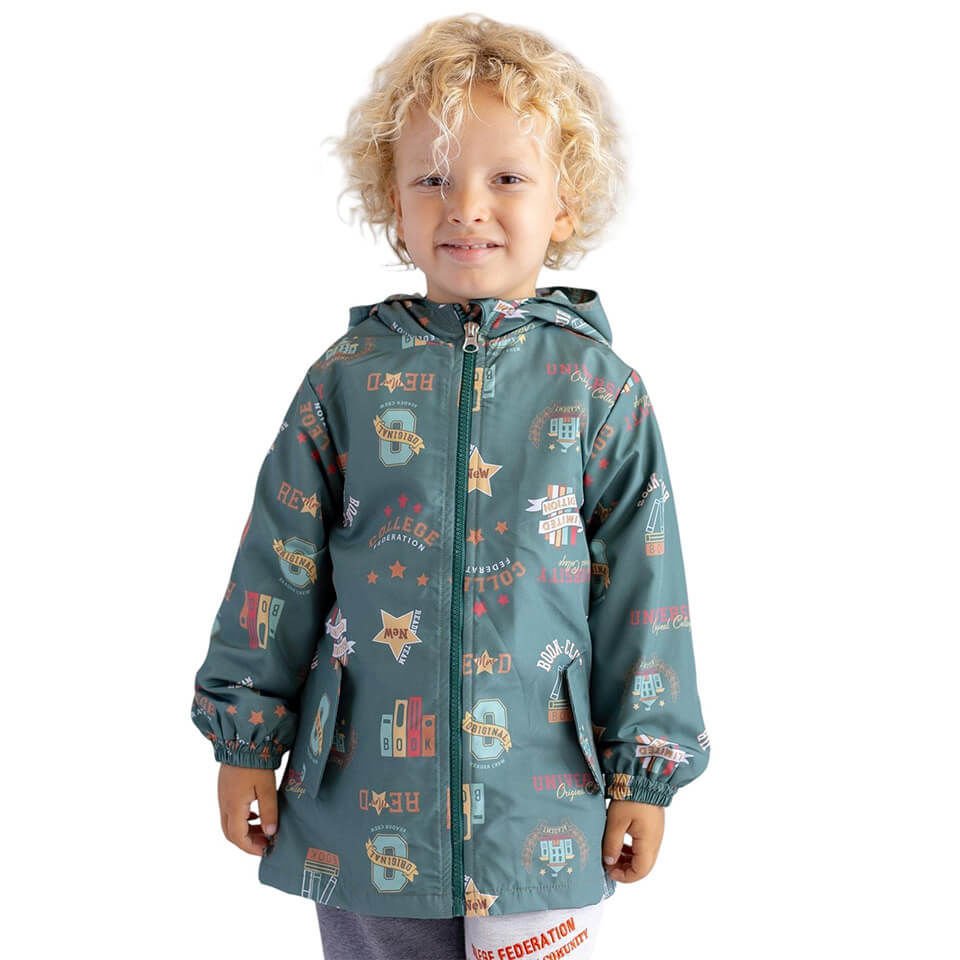 Unisex Çocuk Yağmurluk-Yeşil