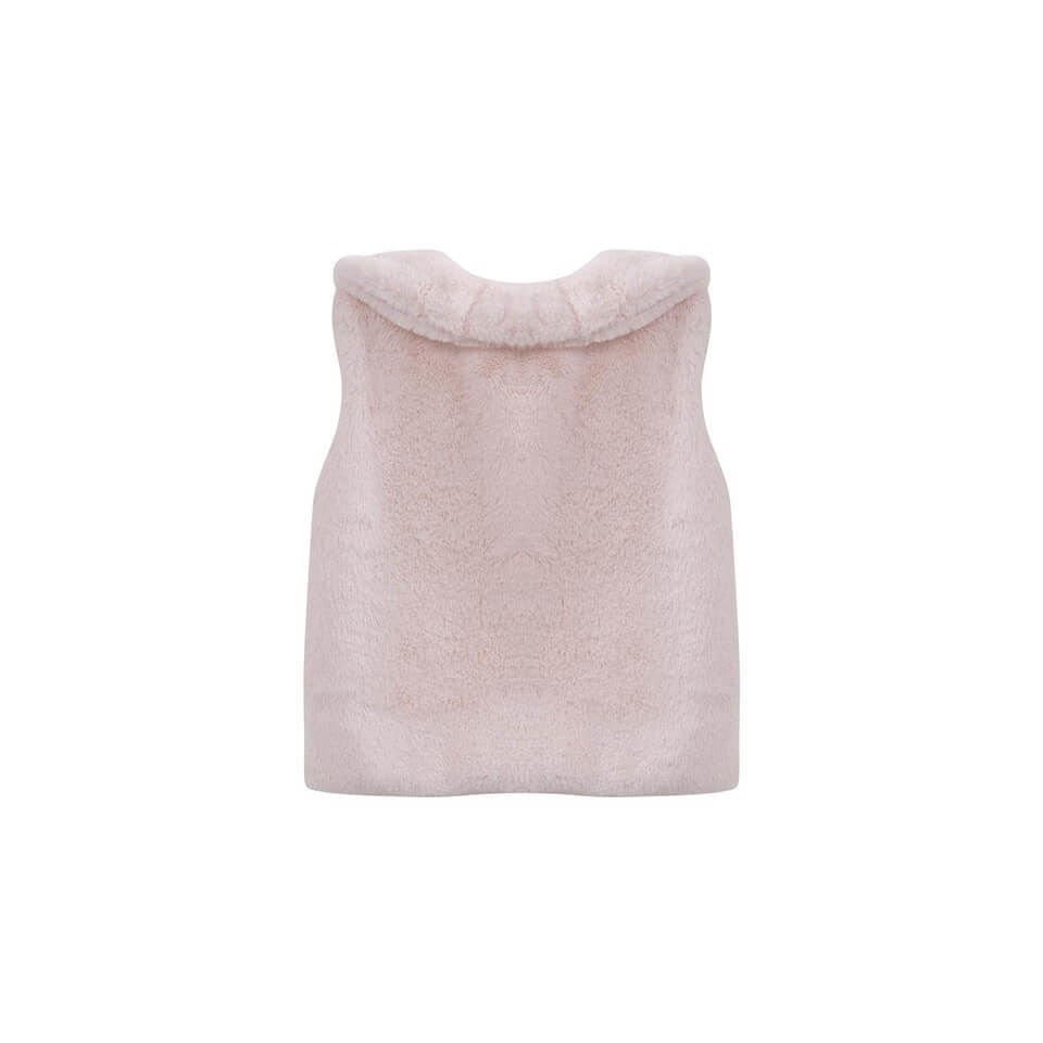 Kız Bebek Peluş Yelek | Vizon Renk | Şık, Hafif ve Sıcak Tutan Model