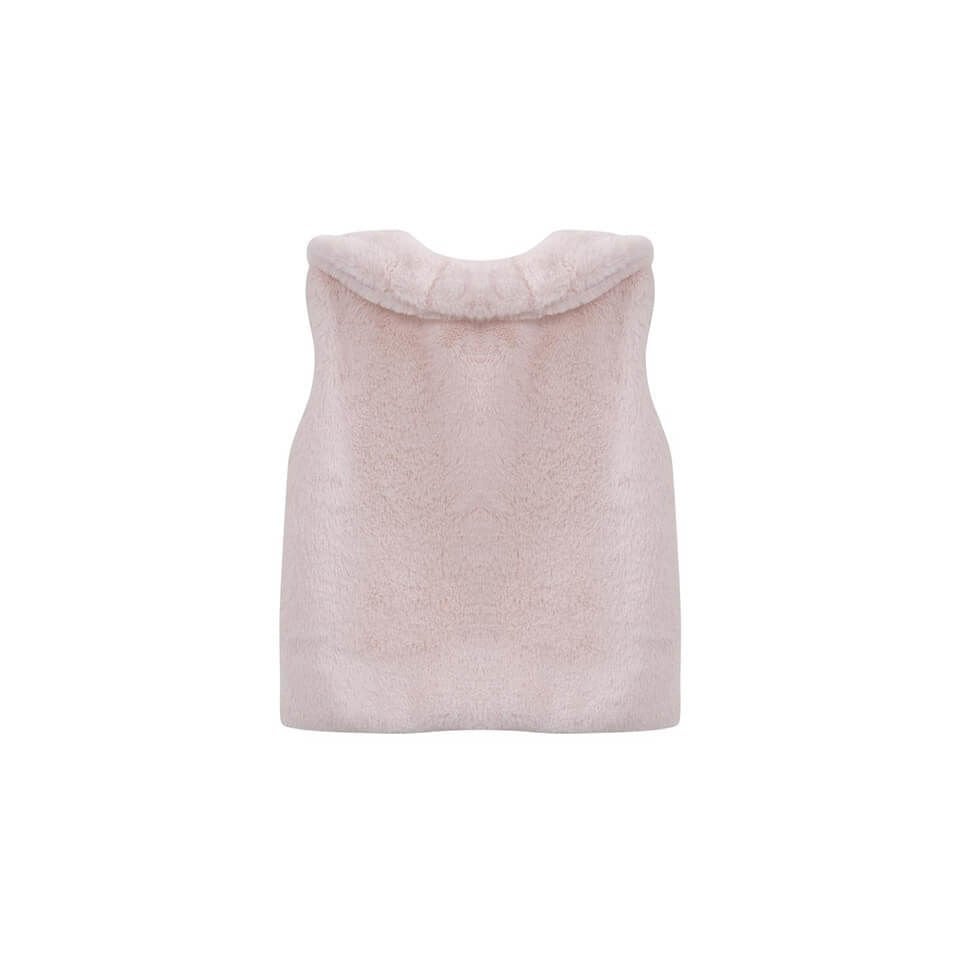 Kız Bebek Peluş Yelek | Vizon Renk | Şık, Hafif ve Sıcak Tutan Model