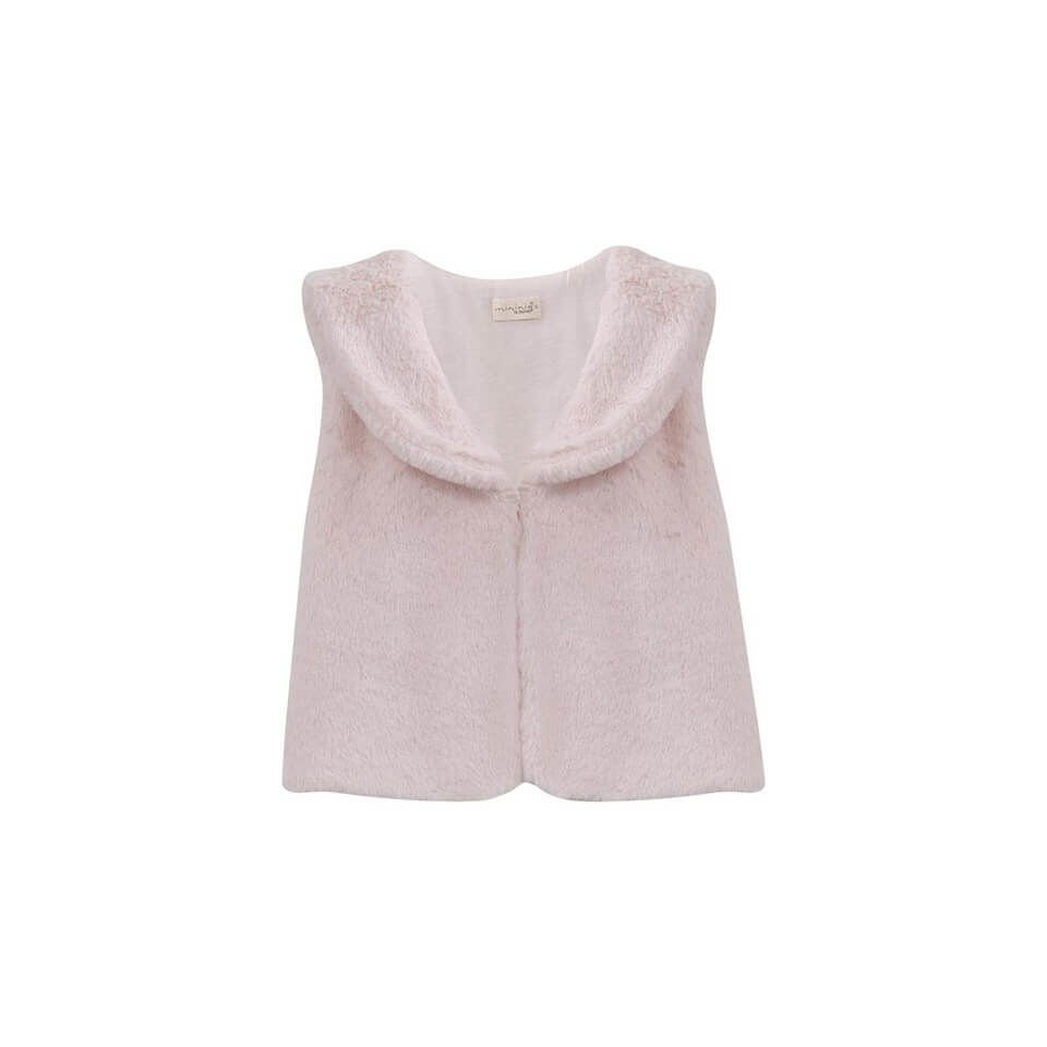 Kız Bebek Peluş Yelek | Vizon Renk | Şık, Hafif ve Sıcak Tutan Model