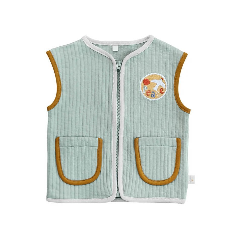 Kontrast Biyeli Kapitone Yelek – Mint | Modern ve Şık Tasarım