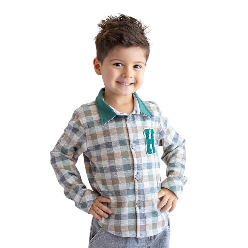 Baskılı T-shirt & Jean Pantolon Takım – Yeşil | Erkek Çocuklara Özel Şık Kombin