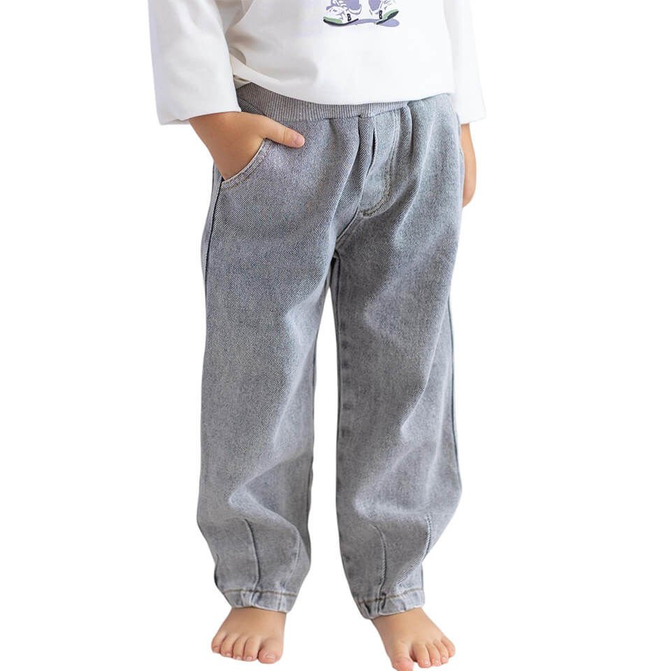 Erkek Bebek & Çocuk Baskılı T-shirt & Jean Pantolon Takım-Yeşil