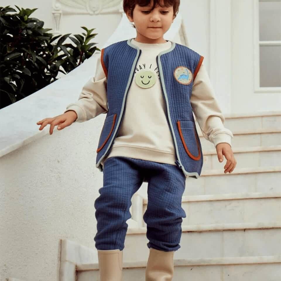 Lacivert Renk Kapitone Pantolon | Hafif, Konforlu ve Modern Model