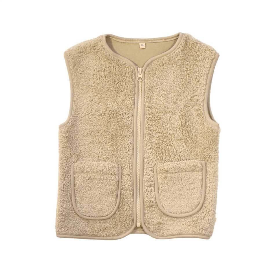 Klasik Peluş Yelek – Bej | Sıcacık ve Zarif Tasarım