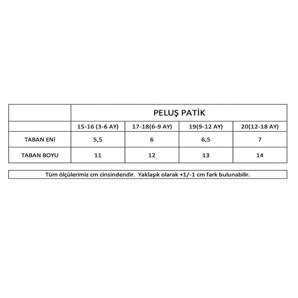 Bej Renk Peluş Patik | Rahat ve Konforlu İlk Adım Ayakkabısı