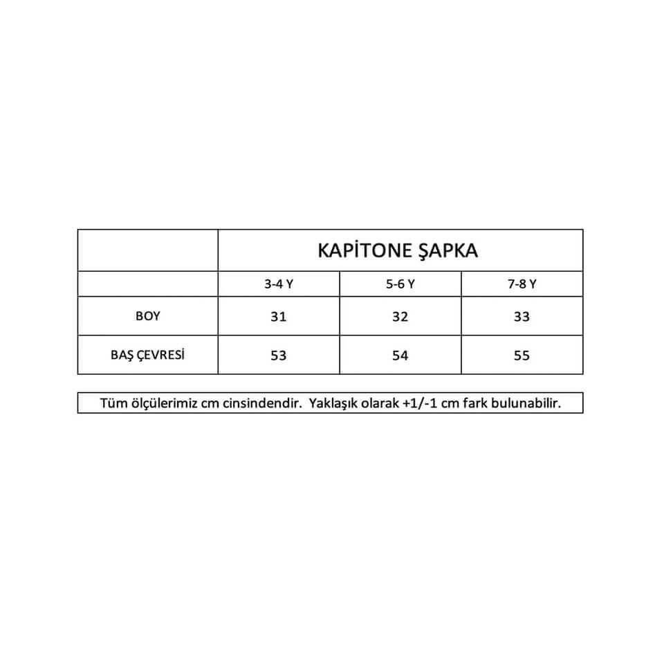 Kapitone Şapka Peluş Astarlı