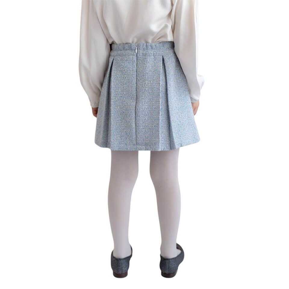 Pileli Tüvit Etek | Kız Çocuk Kışlık & Baharlık Model | Rahat ve Zarif Stil