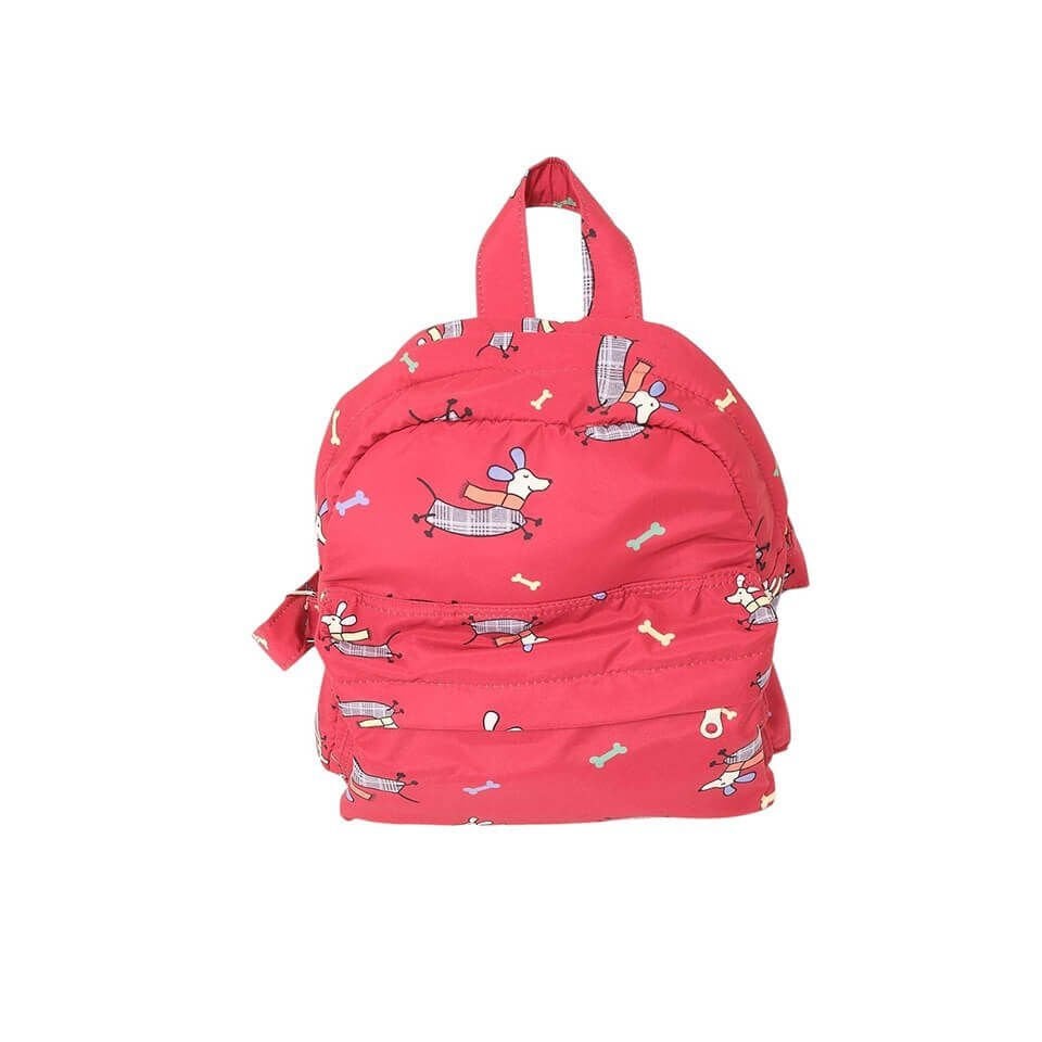 Çocuk Kolej Desenli Sırt Çantası | Bordo Renk | Okul ve Günlük Kullanım İçin