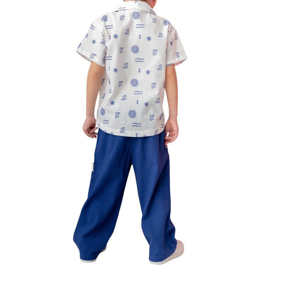 Lacivert Erkek Çocuk Lastikli Pantolon| Cep Detaylı | Rahat ve Şık Günlük Giyim