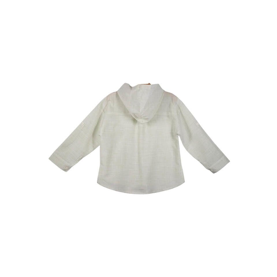 Yeşil Çizgili Keten Gömlek | Erkek Çocuk Yazlık Gömlek | Rahat ve Şık Tasarım