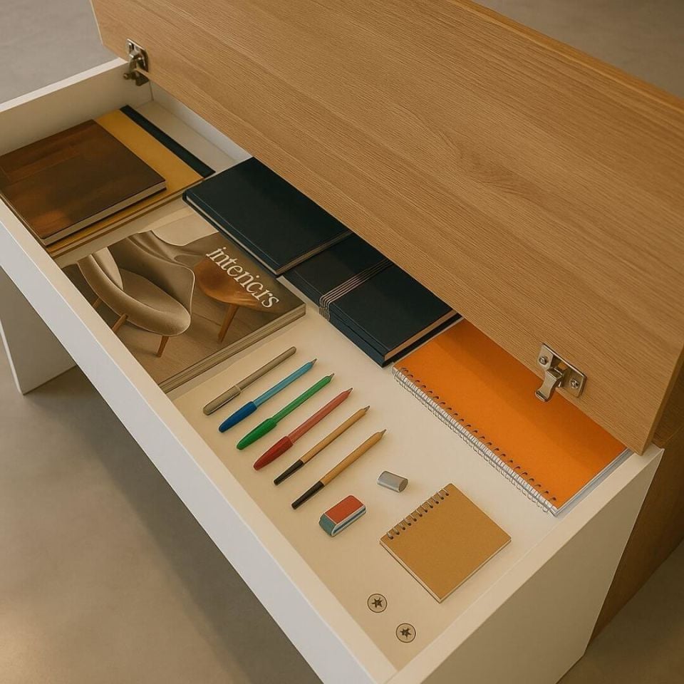 Yeni Nesil Genç Odası Çalışma Masası| Ergonomik Tasarım | Kitaplıklı ve Kapaklı Model