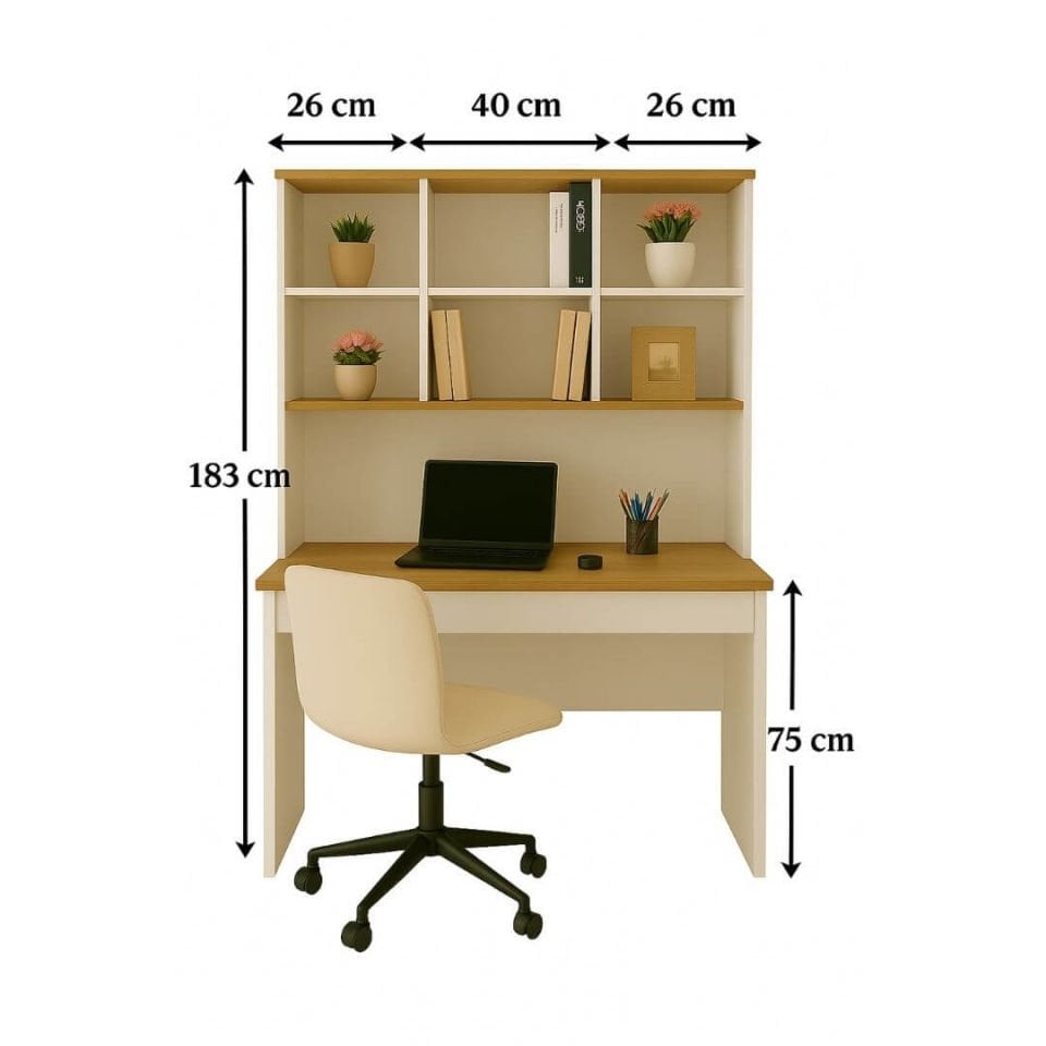 Yeni Nesil Genç Odası Çalışma Masası| Ergonomik Tasarım | Kitaplıklı ve Kapaklı Model