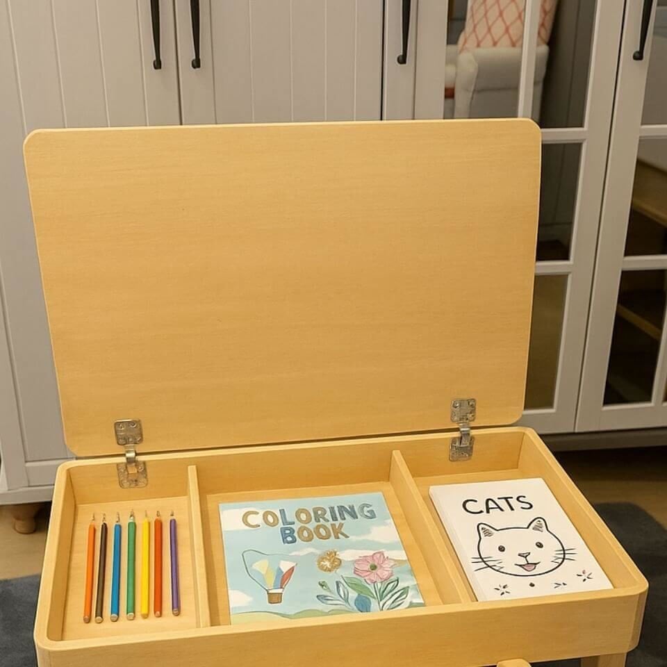 Doğal Kavak Kontrplak Çalışma Masası | Çocuklara Özel Sağlam ve Şık Model