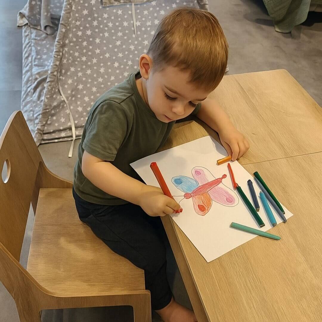 Mdf Çocuk Aktivite Masası | Açılabilir Kapaklı | Ergonomik Tasarım | 1 Sandalye+1 Masa