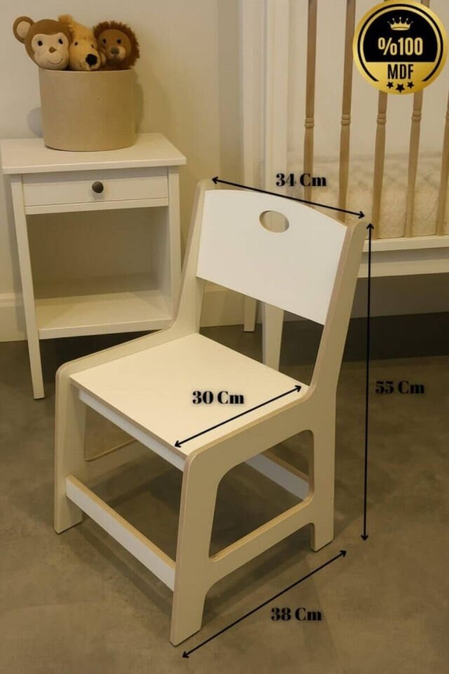 Çocuk Aktivite Masası Sandalyesi | MDF Gövde | Yüksek Kalite ve Ergonomi