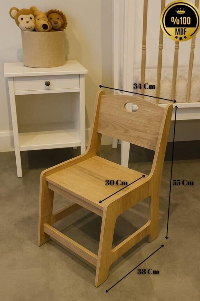 Çocuk Aktivite Masası Sandalyesi | MDF Gövde | Yüksek Kalite ve Ergonomi