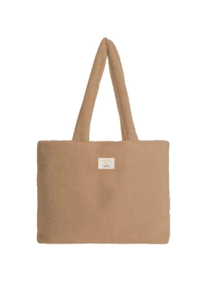 Minimal Peluş Anne-Bebek Bakım Çantası | Şık ve Fonksiyonel Tasarım