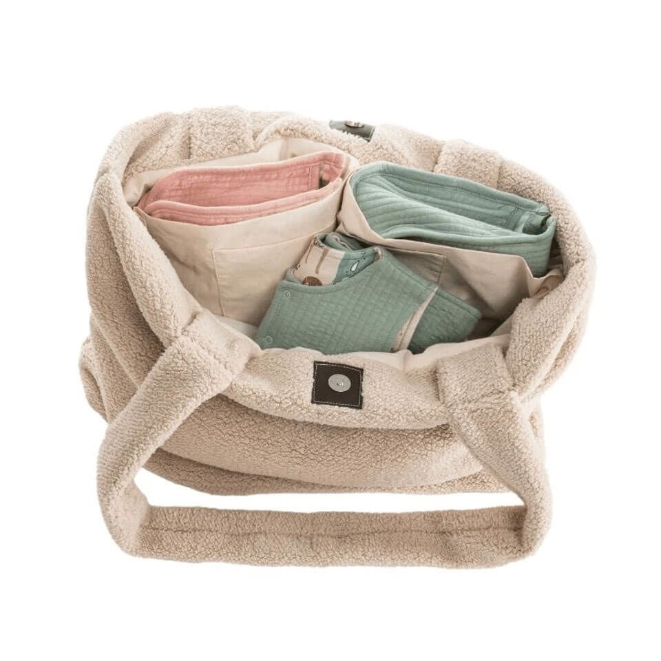 Minimal Peluş Anne-Bebek Bakım Çantası | Şık ve Fonksiyonel Tasarım