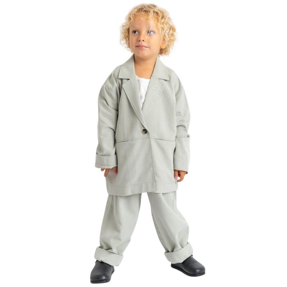 Ceketli Tencel Takım – Unisex | Modern ve Rahat Günlük Kombin