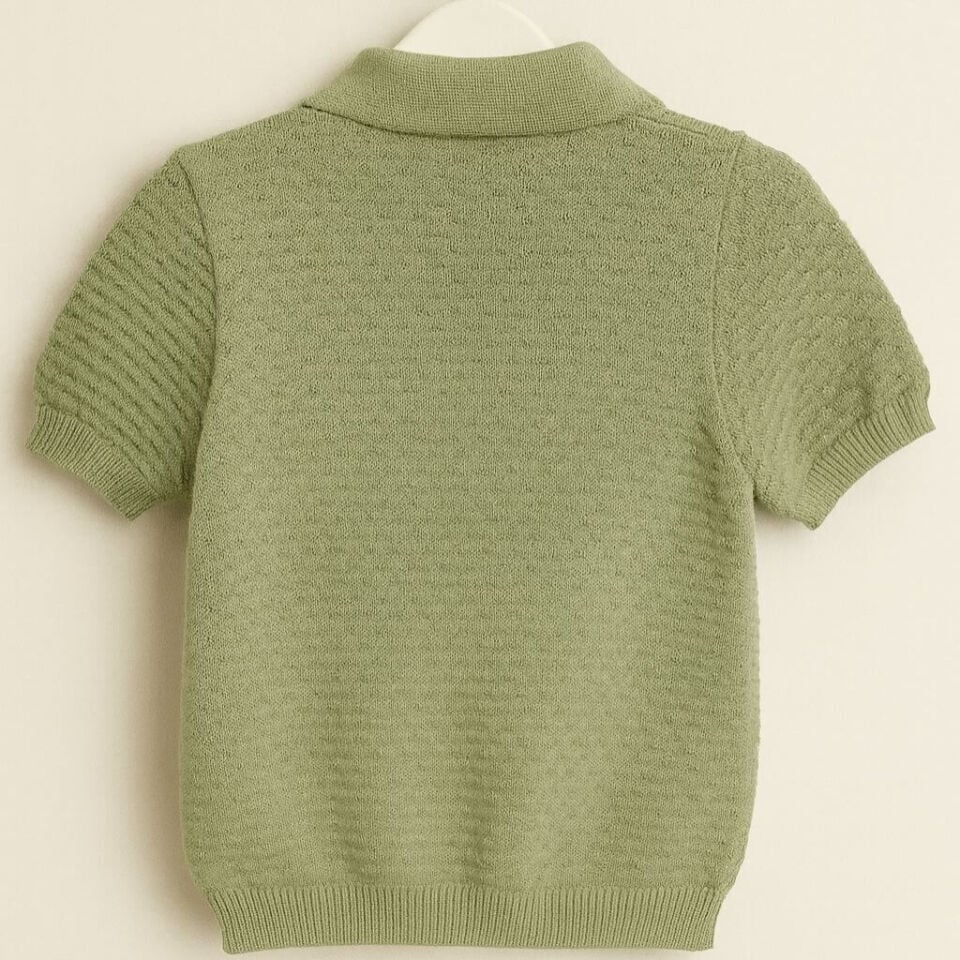 Kokori Kids Triko Polo Yaka | %100 Pamuk | Yumuşak Dokulu | Nefes Alan ve Şık Tasarım-Yeşil