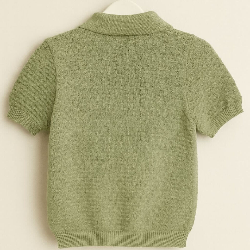 Kokori Kids Triko Polo Yaka | %100 Pamuk | Yumuşak Dokulu | Nefes Alan ve Şık Tasarım-Yeşil