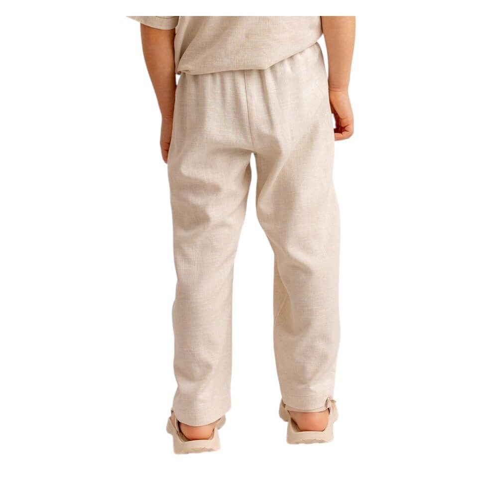 Unisex Klasik Keten Pantolon – Naturel | Doğal Kumaş ve Şık Kesim