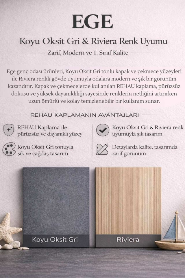 Ege 2 Kapaklı Çekmeceli Dolap | MDF Gövde | Ağaç Ayaklar | Modern ve Kullanışlı Tasarım