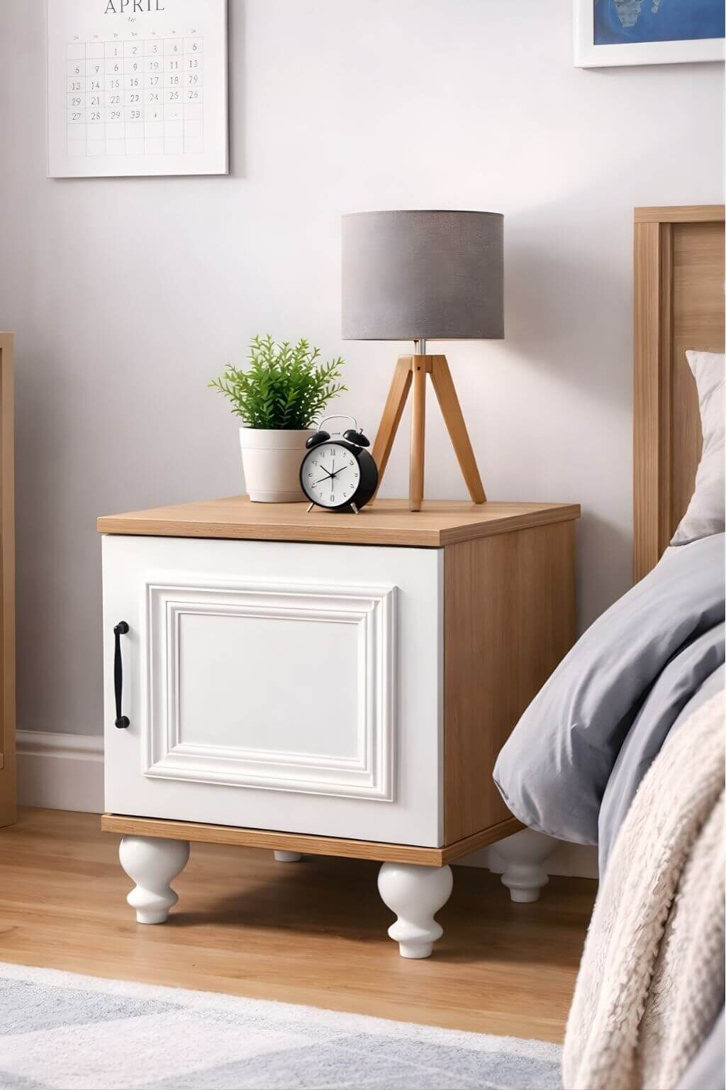 Sicilya Komodin | MDF Gövde | Ağaç Ayaklar | Zarif ve İşlevsel Detaylar