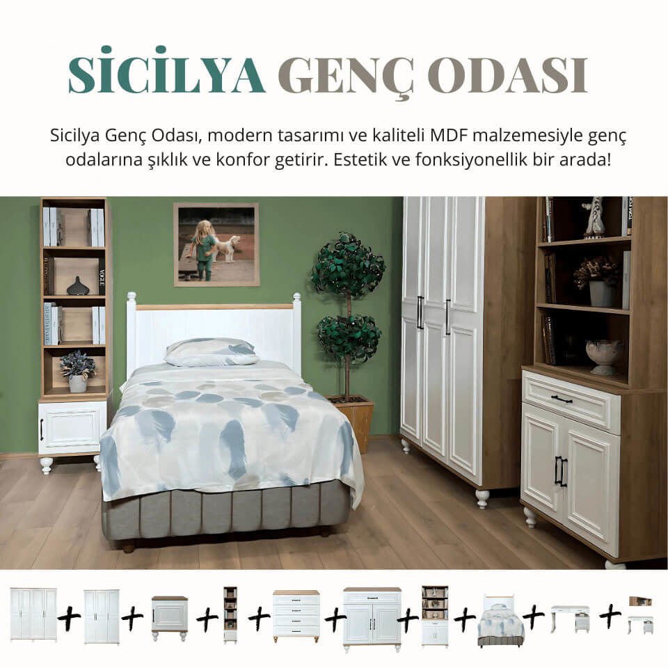 Sicilya Genç Odası | MDF | Kalite ve Tasarımı Buluşturan Model