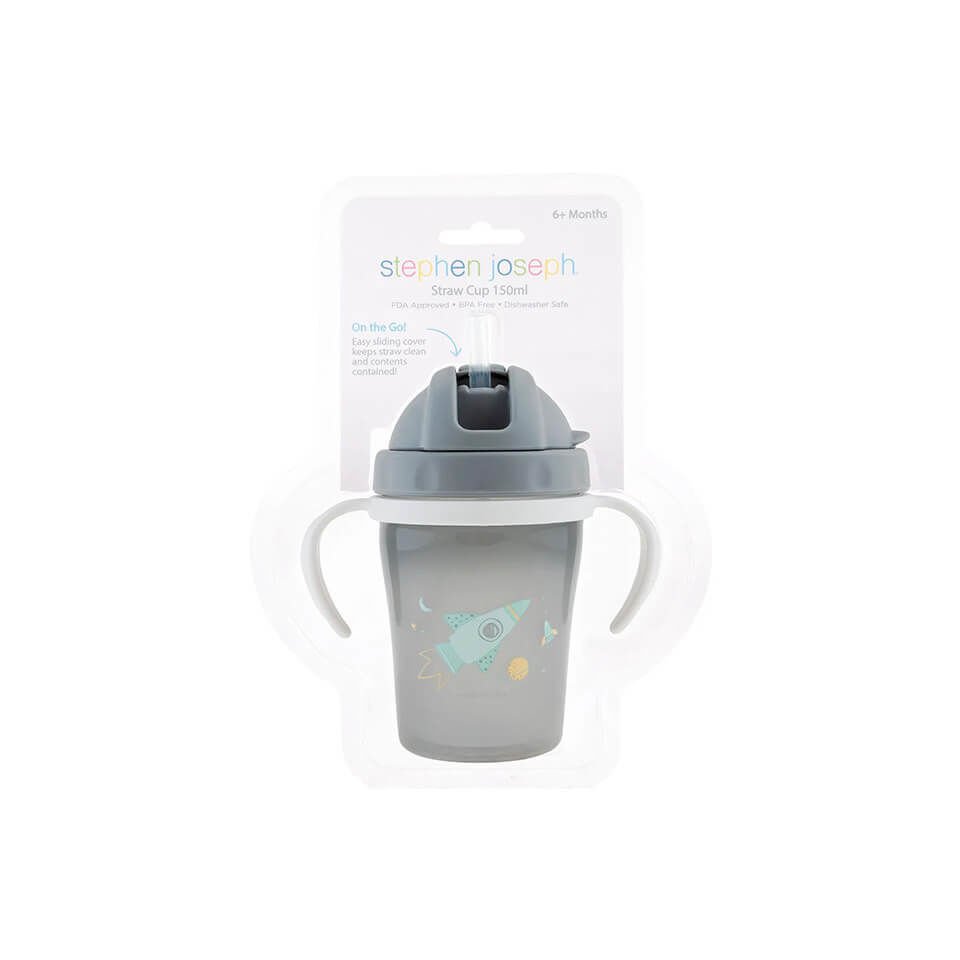 Stephen Joseph Pipetli Bardak – Uzay Motifli | Eğlenceli Tasarım ve Sızdırmaz Kapak