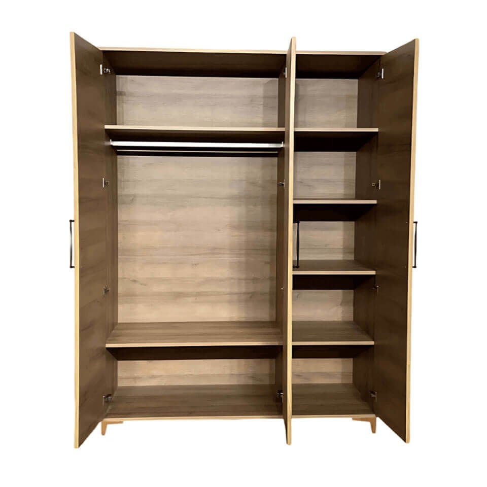 Ege Dolap 3 Kapaklı | MDF Gövde | Ağaç Ayaklar | Modern ve Kullanışlı Tasarım