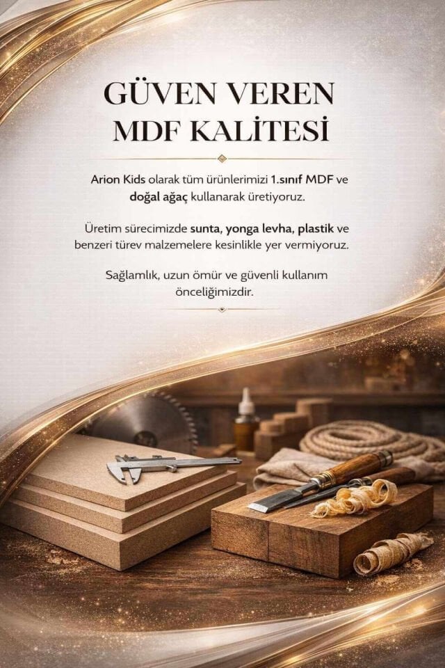 Deniz Çocuk Odası Şifonyer ve Kitaplık Set | MDF Gövde | Ağaç Ayaklar | Şık ve Fonksiyonel Genç Odası Şifonyeri