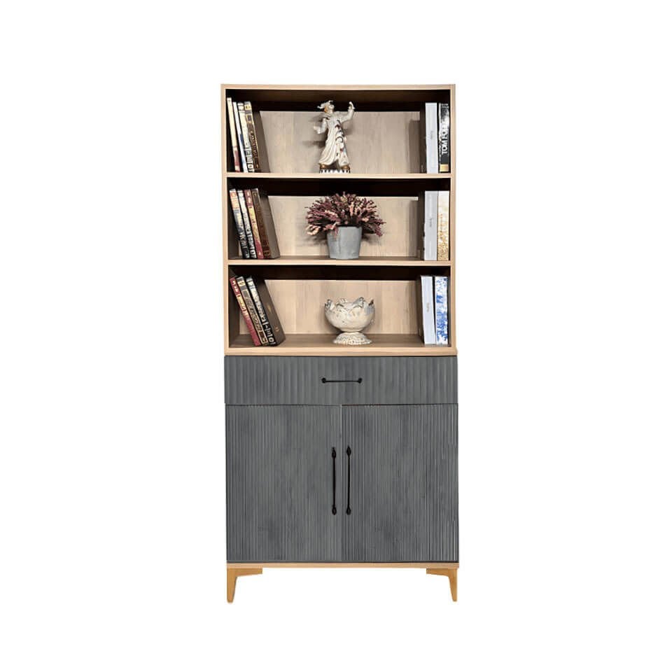 Ege Kapaklı Şifonyer ve Kitaplık Set | MDF Gövde | Ağaç Ayaklar | Şıklıkla Bütünleşen Fonksiyonellik