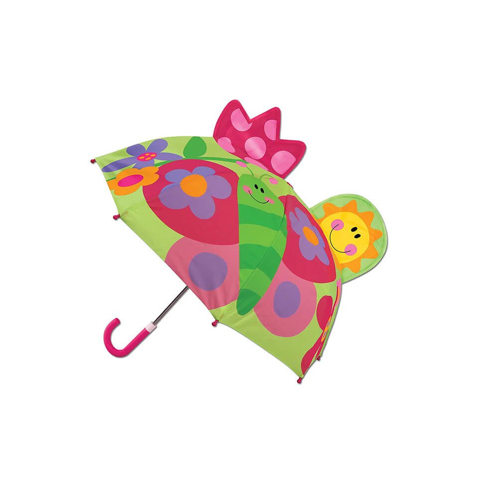 Stephen Joseph 3 Boyutlu Şemsiye – Kelebek Motifli | Renkli ve Eğlenceli Çocuk Tasarımı